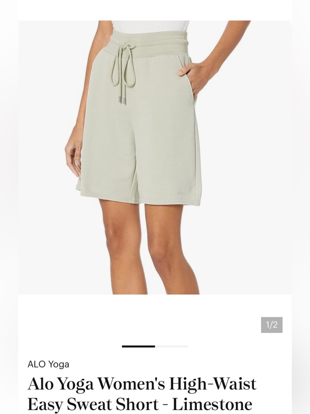 ALO Yoga HIGH WAIST EASY SWEAT SHORT